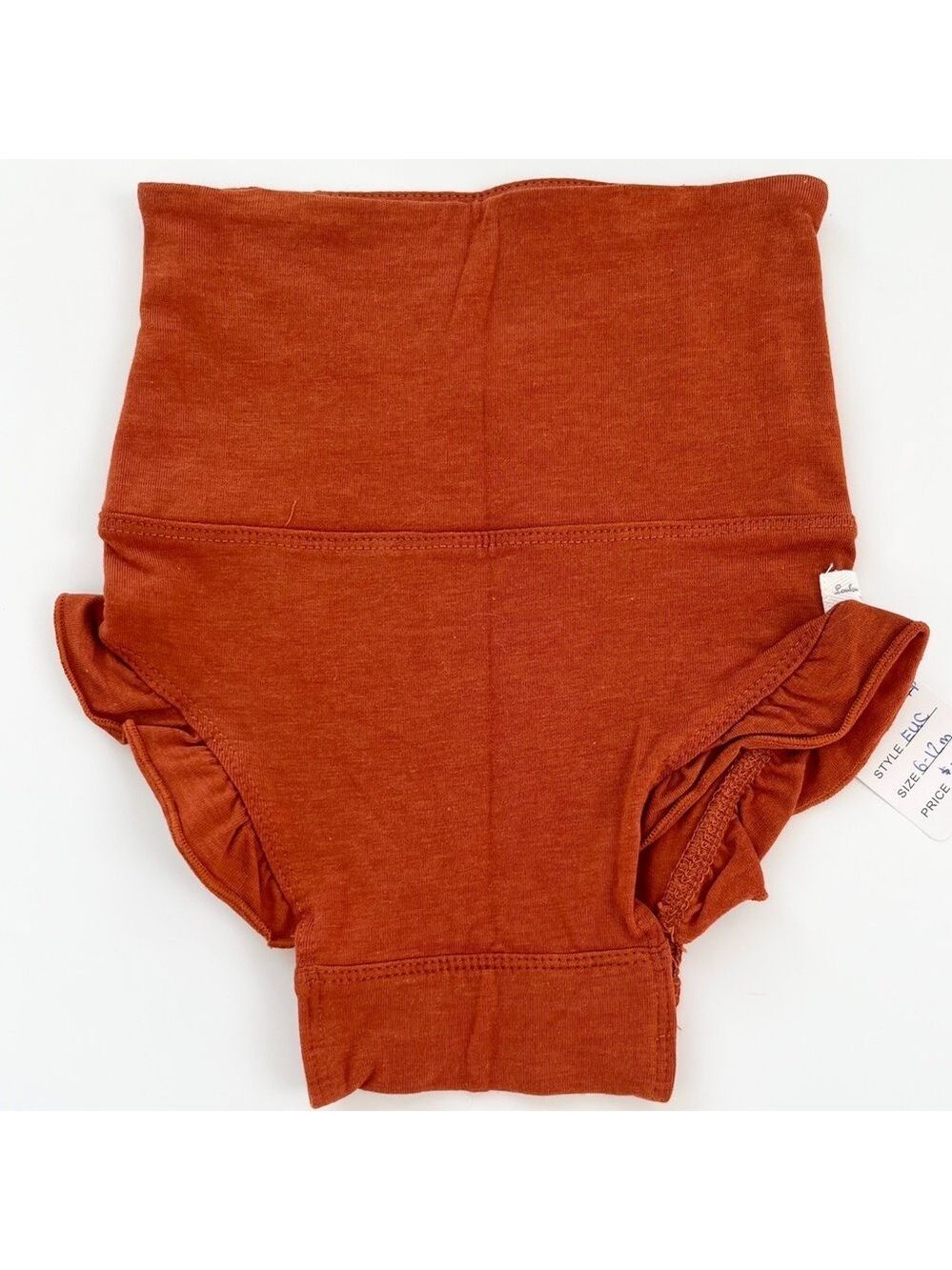 🇨🇦 Loulou Lollipop‎ Burnt Orange Ruffled Kids | Baby Shorts Bummies